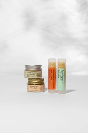 Lip & Temple Balm Set – Compact, Nourishing, Travel-Ready